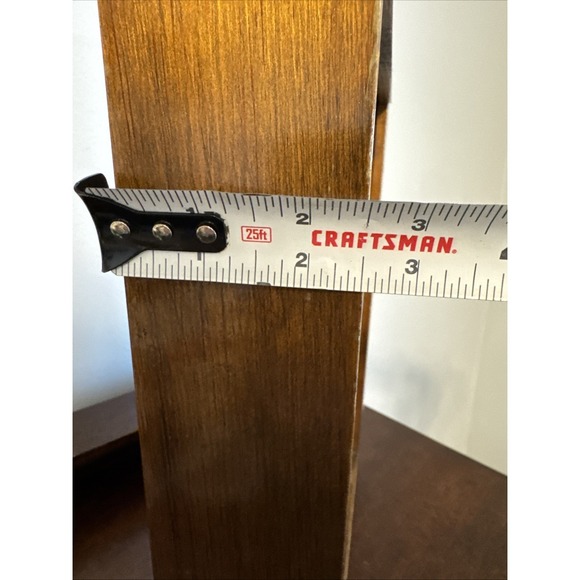 14.5"x9"x2.5" - 3 Tier Shelf Wall Hangin Wood Shadow Box VNTG Slide Panel Front - Picture 8 of 16